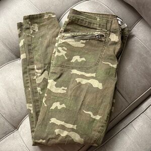 William Rast Green Camouflage Pants